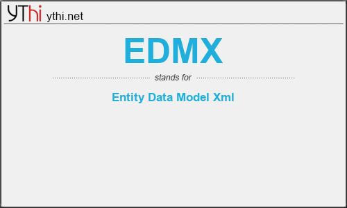 What does EDMX mean? What is the full form of EDMX?