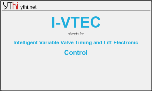 What does I-VTEC mean? What is the full form of I-VTEC?