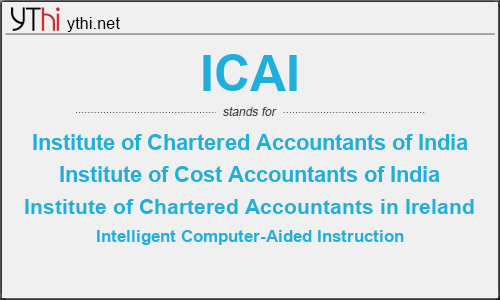 What does ICAI mean? What is the full form of ICAI?