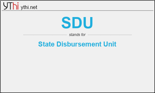 What does SDU mean? What is the full form of SDU?