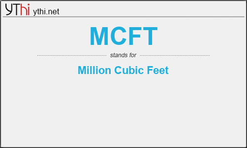 What does MCFT mean? What is the full form of MCFT?