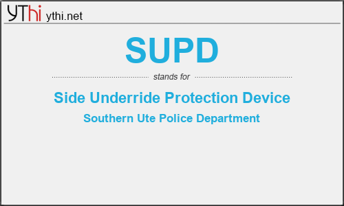 What does SUPD mean? What is the full form of SUPD?