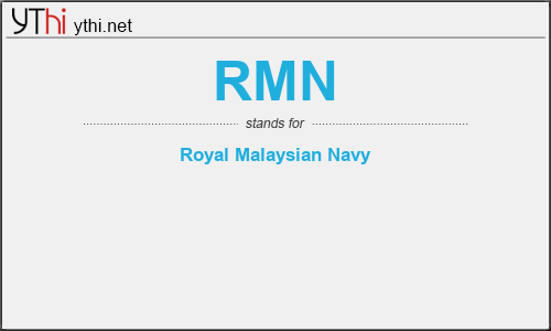 What does RMN mean? What is the full form of RMN?