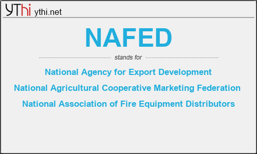 What does NAFED mean? What is the full form of NAFED?