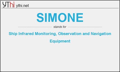 What does SIMONE mean? What is the full form of SIMONE?