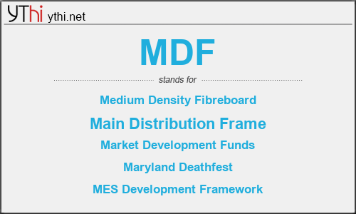 What does MDF mean? What is the full form of MDF?