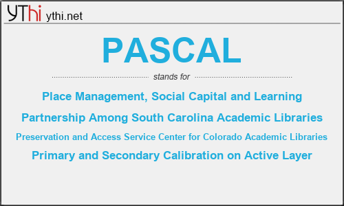 What does PASCAL mean? What is the full form of PASCAL?