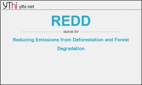 What does REDD mean? What is the full form of REDD?