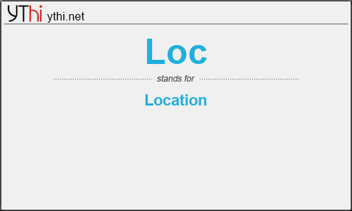 What does LOC mean? What is the full form of LOC?