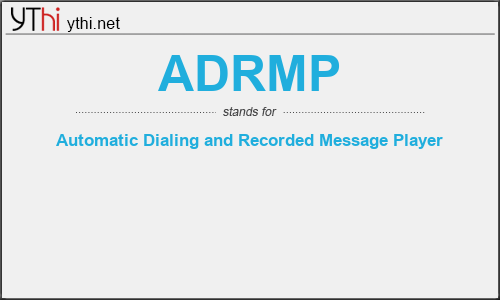 What does ADRMP mean? What is the full form of ADRMP?