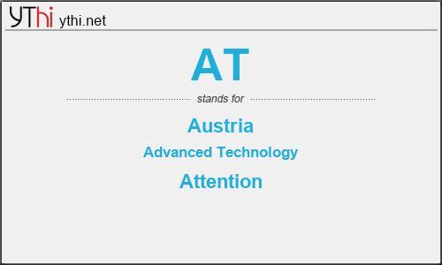 What does AT mean? What is the full form of AT?