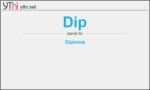 What does DIP mean? What is the full form of DIP?