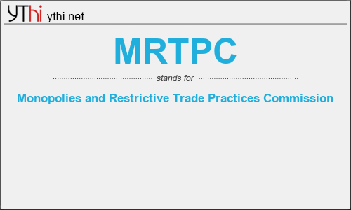 What does MRTPC mean? What is the full form of MRTPC?