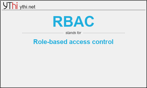 What does RBAC mean? What is the full form of RBAC?