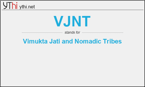 What does VJNT mean? What is the full form of VJNT?