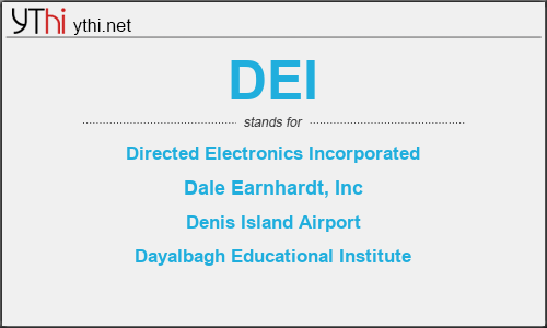 What does DEI mean? What is the full form of DEI?