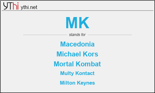 What Does MK Mean What Is The Full Form Of MK English Abbreviations 