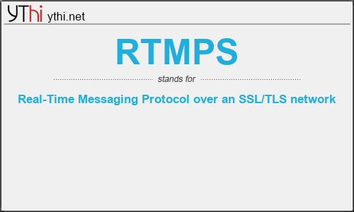 What does RTMPS mean? What is the full form of RTMPS?