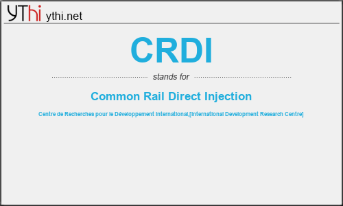 What does CRDI mean? What is the full form of CRDI?