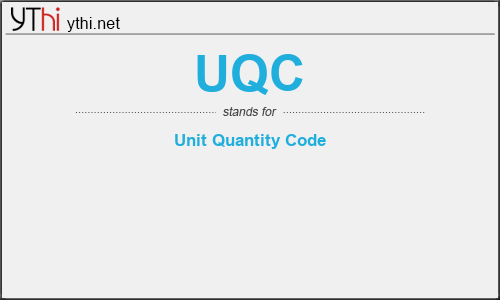 What does UQC mean? What is the full form of UQC?