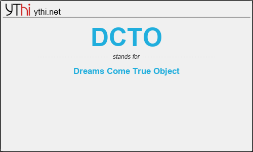 What does DCTO mean? What is the full form of DCTO?