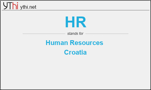 What does HR mean? What is the full form of HR?