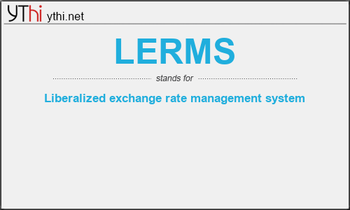 What does LERMS mean? What is the full form of LERMS?