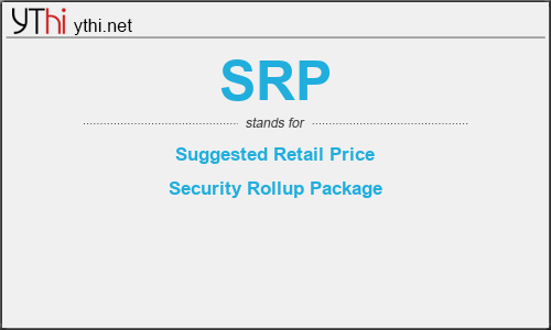 What does SRP mean? What is the full form of SRP?