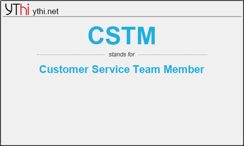 What does CSTM mean? What is the full form of CSTM?