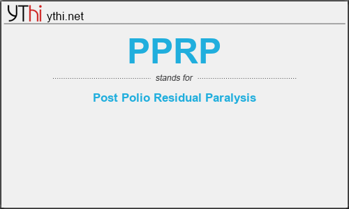 What does PPRP mean? What is the full form of PPRP?