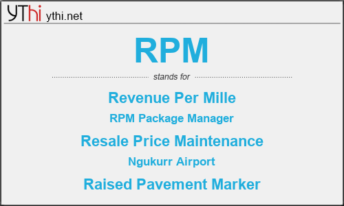 What does RPM mean? What is the full form of RPM?