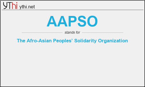 What does AAPSO mean? What is the full form of AAPSO?