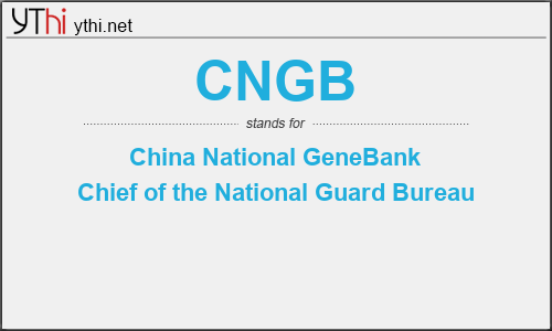 What does CNGB mean? What is the full form of CNGB?
