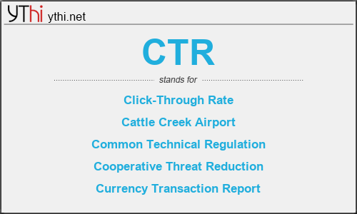 What does CTR mean? What is the full form of CTR?