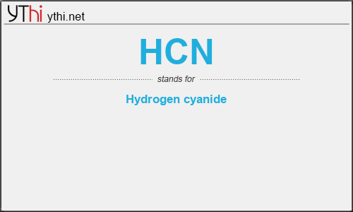 What does HCN mean? What is the full form of HCN?