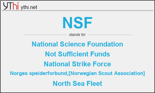 What does NSF mean? What is the full form of NSF?