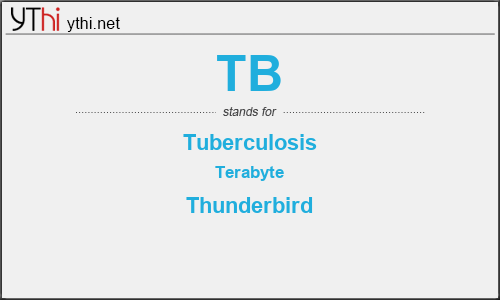 What does TB mean? What is the full form of TB?
